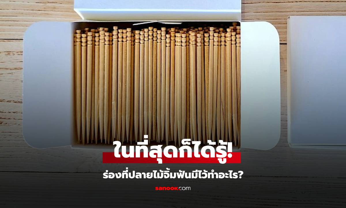 โรงงานมาเฉลยเอง ร่องที่ปลายไม้จิ้มฟันมีไว้ทำอะไร? ไม่ใช่สำหรับหักเป็นที่วาง