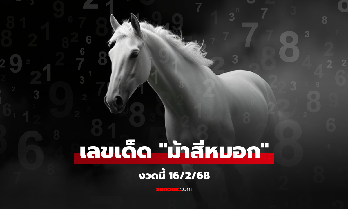 เลขเด็ดม้าสีหมอก หวยงวด 16/2/68 แนวทางเลขนำโชค งวดนี้ 1 กับ 8 มาแรง