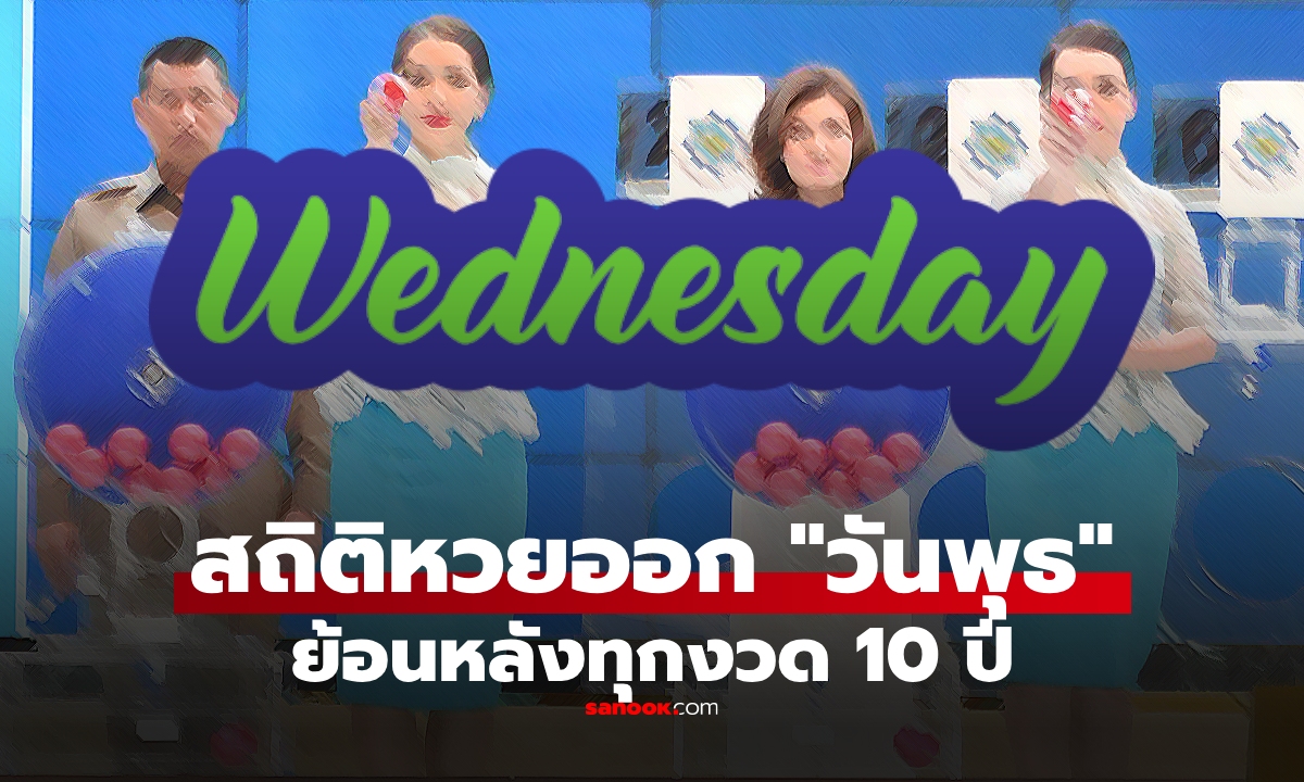 สถิติหวยออกวันพุธ งวดนี้ 16 กรกฎาคม 2568 ย้อนหลังทุกงวด 10 ปี หวยวันพุธ
