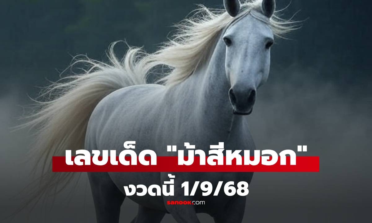 เลขเด็ดม้าสีหมอก หวย 1/9/68 เลขเด็ดงวดนี้มาแล้ว คอหวยห้ามพลาด!