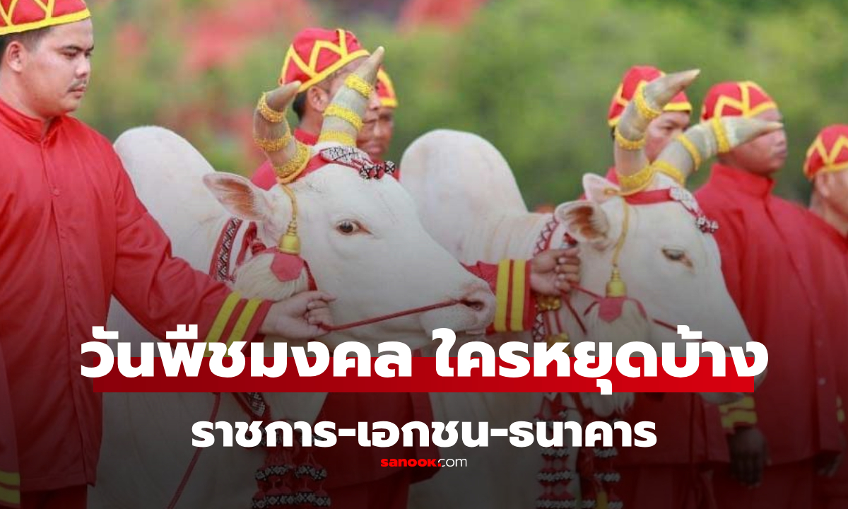 วันพืชมงคล 2569 ใครหยุดบ้าง ราชการ-เอกชน-ธนาคาร เป็นวันหยุดราชการหรือไม่