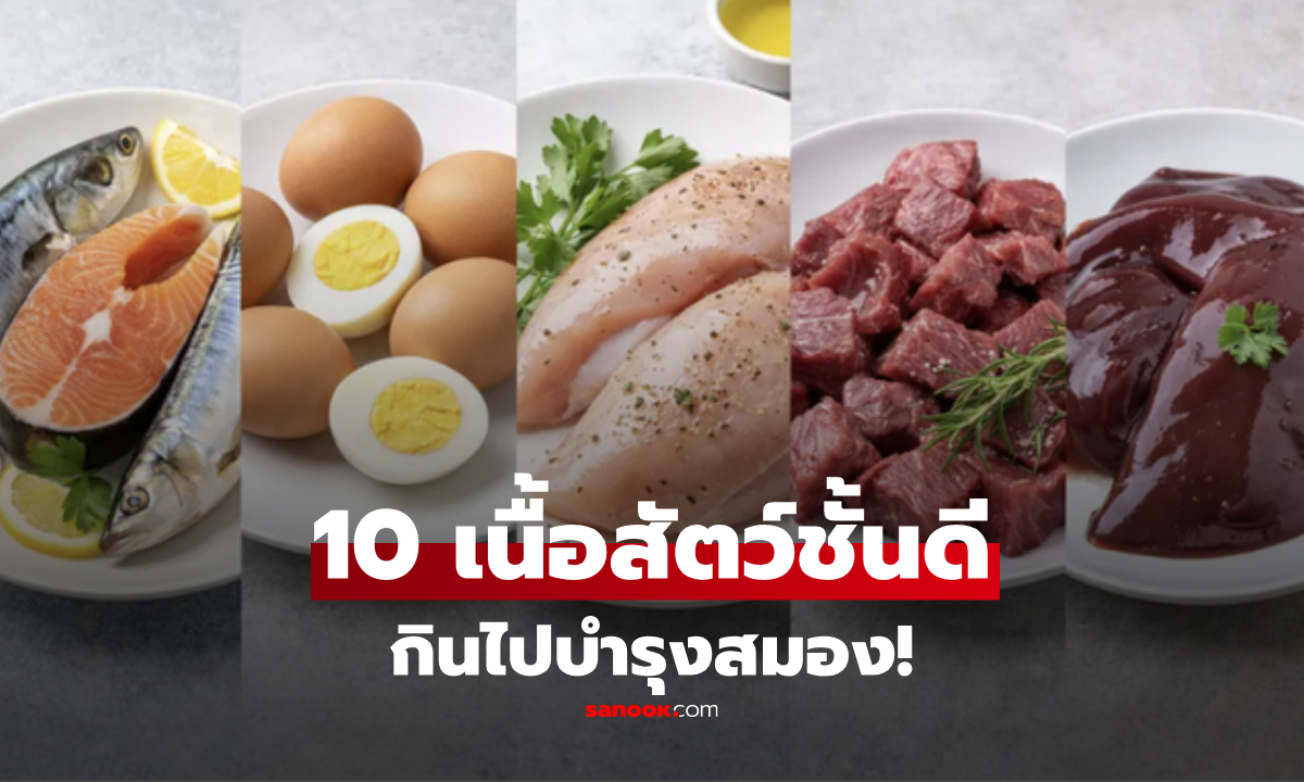 บอกลาพะโล้! กูรูแนะ 10 เนื้อสัตว์ "ดีต่อสมอง" ชะลอเสื่อมในผู้สูงวัย โปรตีน-วิตามินสูง