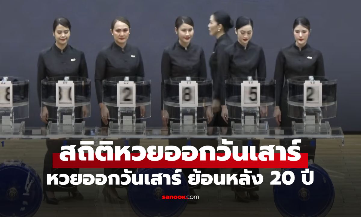 สถิติหวยออกวันเสาร์ หวยงวดนี้ 1 สิงหาคม 2569 สถิติย้อนหลัง 20 ปี งวด 1/8/69