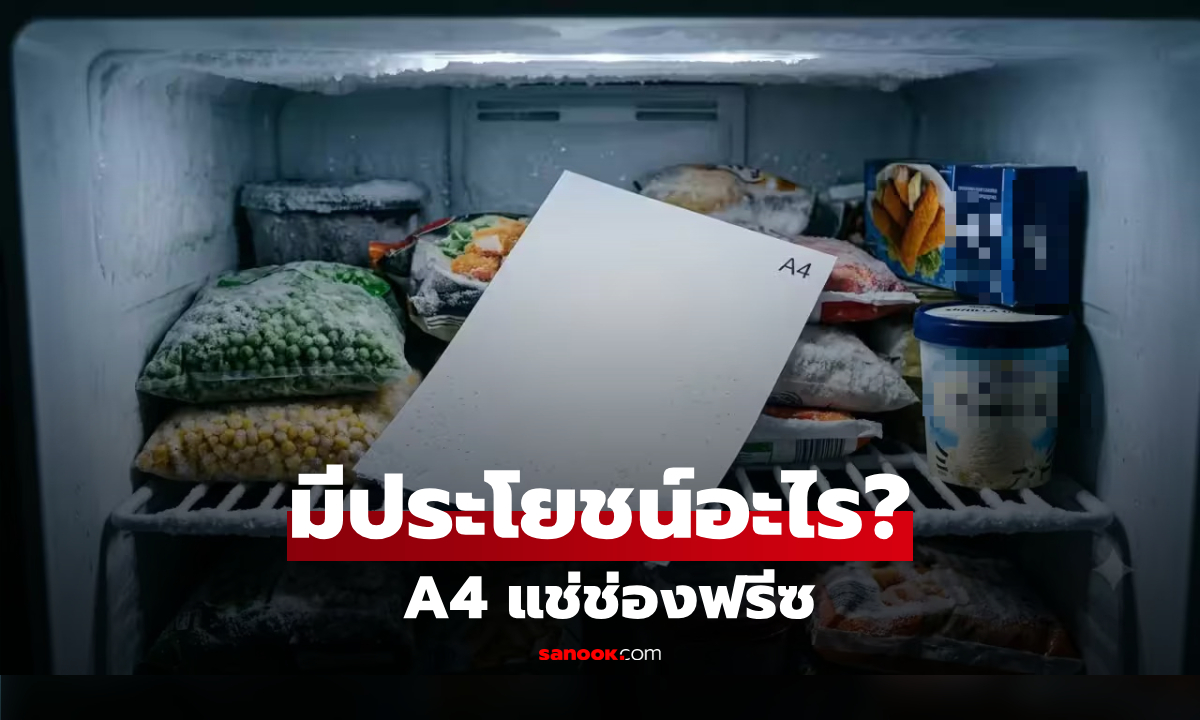 เฉลยแล้ว "กระดาษ A4" ใส่ในช่องฟรีซตู้เย็น ไม่ได้ช่วยดูกลิ่น แล้วช่วยแก้ปัญหาอะไร?!