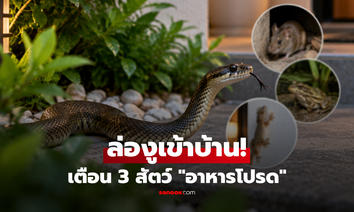 เช็ก 3 สัตว์ที่อาจเป็น "อาหารโปรด" ล่อให้งูเข้าบ้าน รู้ไว้ก่อนป้องกันได้!