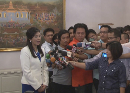 สื่อมวลชนทำเนียบ เข้าอวยพรนายกฯ