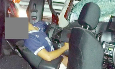 ตร.ขับรถตามจับผู้ต้องหาลักทรัพย์ เสียหลักประสานงา 18 ล้อ ดต.ดับคาที่