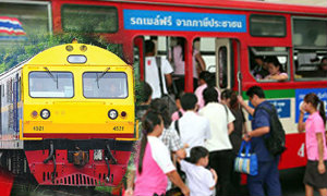 คสช.ต่ออายุรถไฟ-รถเมล์ฟรี 6 เดือน เดินหน้ารถไฟรางคู่ 6 เส้นทาง