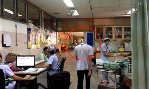 สะพรึง! แห่แชร์ภาพเจ้าหน้าที่โรงพยาบาลหัวขาด
