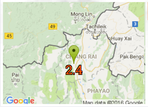แผ่นดินไหวอ.แม่ลาวจ.เชียงราย2.4R
