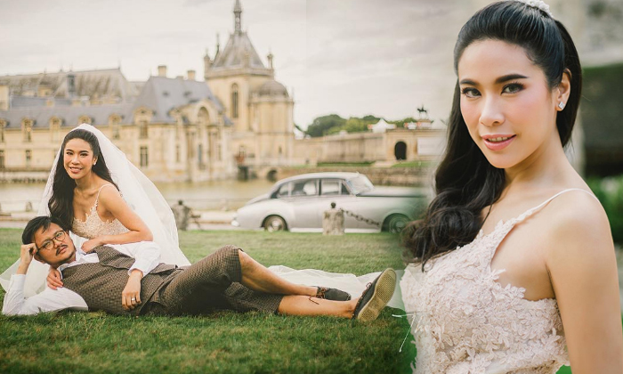 ครี พัสวีพิชญ์ แต่งงานที่ฝรั่งเศส สวมชุดเจ้าสาวแสนสวย