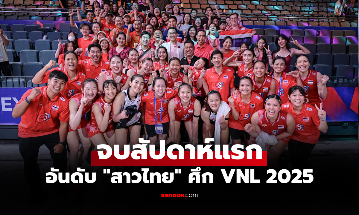 ตารางคะแนนวอลเลย์บอล เนชันส์ลีก 2025 ประจำวันที่ 9 มิ.ย. 68