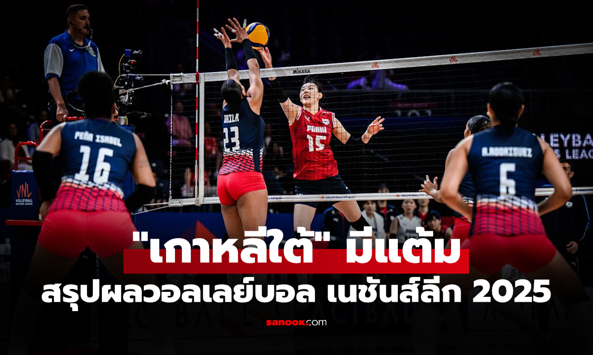 สรุปผลวอลเลย์บอลหญิง เนชันส์ลีก 2025 ประจำวันที่ 22 มิ.ย. 68