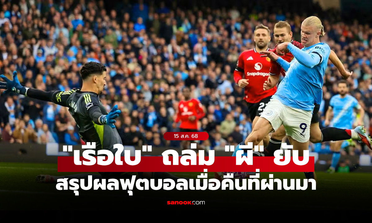 สรุปผลบอลเมื่อคืน 5 ลีกใหญ่ยุโรป ประจำวันที่ 15 ก.ย. 68